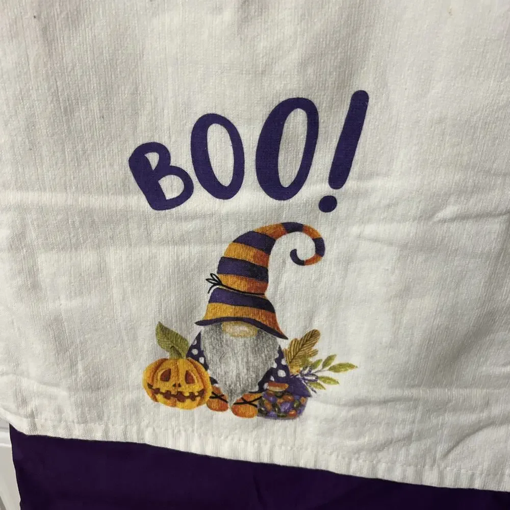 Custom Made Kitchen Apron With Embroidery & Removable Towel Washable Halloween